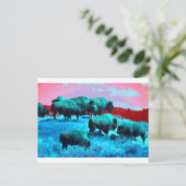 Bisons Postkarte (Stehend Vorderseite)