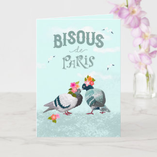 Bisous de Paris Küsse aus Paris Französisch Karte