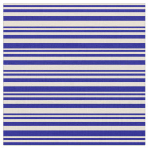 Bisque and Dark Blue Linse Muster Stoff