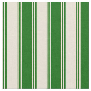 Bisque and Dark Green Pattern Stoff