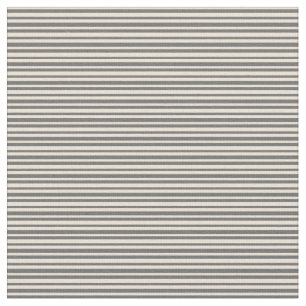 Bisque and Dim Gray Muster of Stripes Stoff