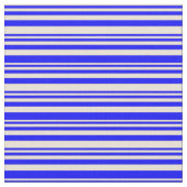 Bisque & Blauer Farbmuster Stoff (Nahaufnahme)