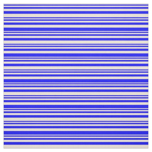 Bisque & Blauer Farbmuster Stoff (Muster)