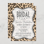 Bisque Colour Leopard Animal Print Einladung (Vorne/Hinten)