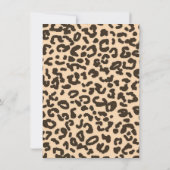 Bisque Colour Leopard Animal Print Einladung (Rückseite)