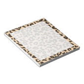 Bisque Colour Leopard Animal Print Notizblock (angewinkelt)