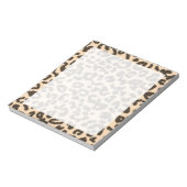 Bisque Colour Leopard Animal Print Notizblock (Rotiert)