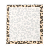 Bisque Colour Leopard Animal Print Notizblock (Vorderseite)