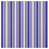 Bisque & Dark Blue Muster der Streifen Stoff (Muster)