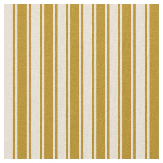 Bisque & Dark Goldenrod Streifen Muster Stoff (Nahaufnahme)