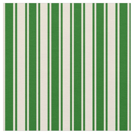 Bisque & Dark Green Colos Muster Stoff (Nahaufnahme)