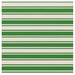Bisque & Dark Green Colours / Stripmuster Stoff