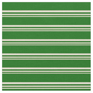 Bisque & Dark Green Pattern Stoff