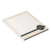 Bisque-Farb-Gingham; Retro-Schultafel Notizblock (angewinkelt)