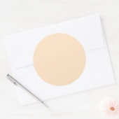 Bisque (feste Farbe) Runder Aufkleber (Umschlag)