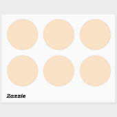 Bisque (feste Farbe) Runder Aufkleber (Blatt)