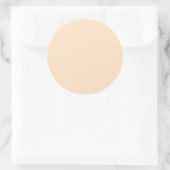 Bisque (feste Farbe) Runder Aufkleber (Tasche)