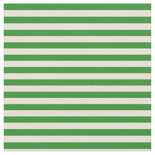 Bisque & Forest Green Linse/Streifenmuster Stoff (Nahaufnahme)