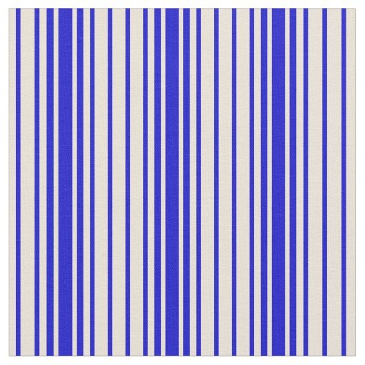 Bisque und Blaue Streifen Stoff (Nahaufnahme)