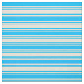 Bisque und Deep Sky Blue Stripes Stoff (Muster)