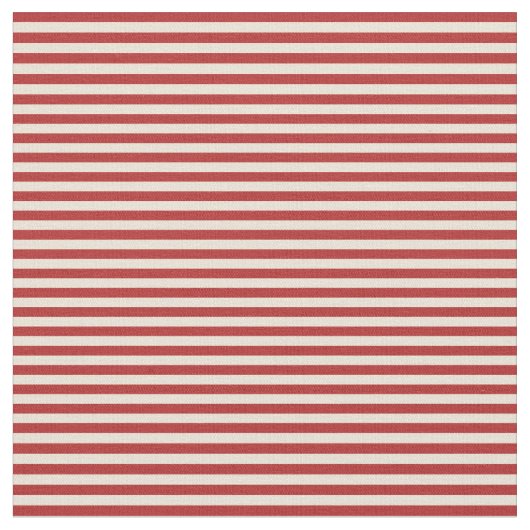 Bisque und roter Streifen/geflochtenes Muster Stoff (Nahaufnahme)