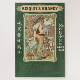 Bisquit's Brandy Elegance: Alphonse Mucha Puzzle