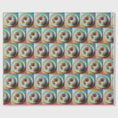 Biss aus Donut mit Sprinklen Geschenkpapier (Flach)