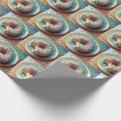 Biss aus Donut mit Sprinklen Geschenkpapier (Ecke)