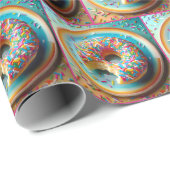 Biss aus Donut mit Sprinklen Geschenkpapier (Rolleneckpunkt)