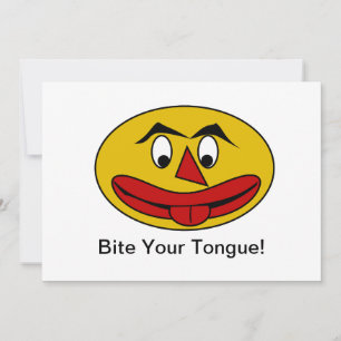 Biss deine zunge Funny Yellow Face