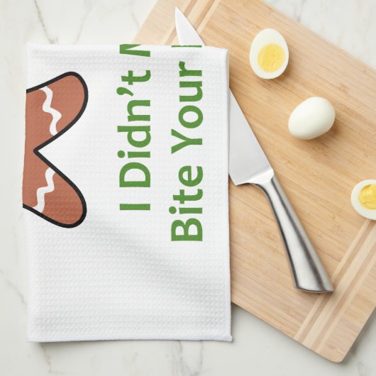 Biss deinen Kopf! Geschirrtuch (Viertel Falte)