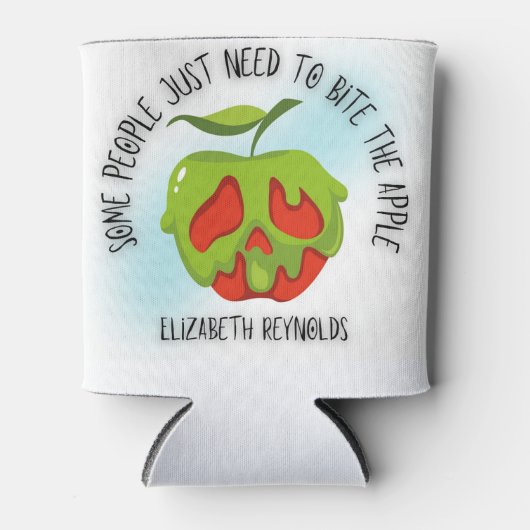 Biss den Apfel Dosenkühler (Vorderseite)