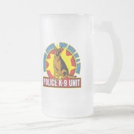 Biss des Schäferhund-K9 Mattglas Bierglas