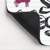 Biss-Größe veganes Mousepad neues Logo (Ecke)