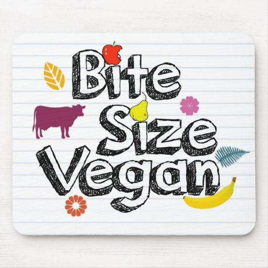Biss-Größe veganes Mousepad neues Logo (Vorne)