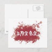 Biss mich Blutfleck Postkarte (Vorne/Hinten)