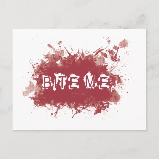 Biss mich Blutfleck Postkarte (Vorderseite)