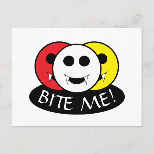 Biss mich! Vampire Postkarte (Vorderseite)
