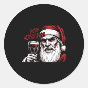 Biss Weihnachten Vamre Weihnachtsmann Vintage-Comi Runder Aufkleber