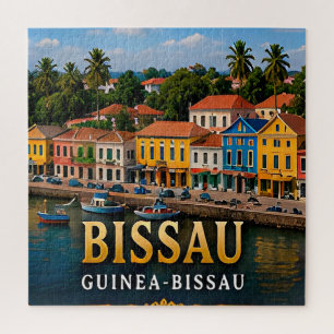 Bissau Farbenfroher Hafen und Insel-Erbe Puzzle