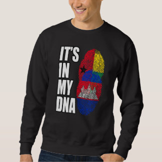 Bissau Guinean And Cambodian Mix DNA Flag Heritage Sweatshirt