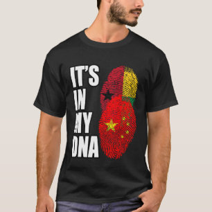 Bissau Guinean und Chinesisches DNA-Flag Heritage T-Shirt