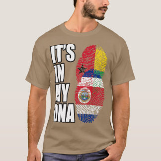 Bissau Guinean und Costa Rica Mi DNA Flag Heritag T-Shirt
