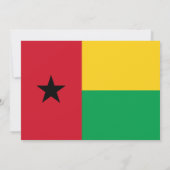 Bissau-guineische Flagge, Guinea-Bissau-Hochzeit Einladung (Rückseite)