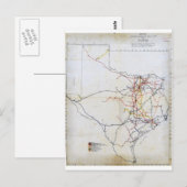 Bissell’s Bahnübergangsplan von Texas (1891).jpg Postkarte (Vorne/Hinten)