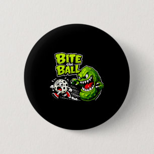 Bissen Sie den Ball Pickleball Retro-Sport lustige Button
