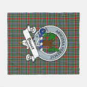 Bisset Clan Abzeichen Tartan Kariert Fleecedecke (Vorderseite (Horizontal))