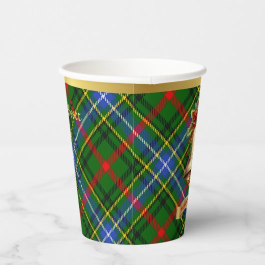 Bisset Personalisiert Tartan Christmas Pappbecher (Rechts)