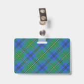 Bissiger Clan Johnstone Johnston Tartan Ausweis (Rückseite mit Clip)