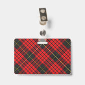 Bissiger Clan MacQueen Tartan Ausweis (Rückseite mit Clip)